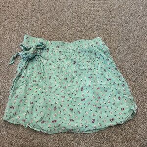 Everly Mint Floral Mini Skirt